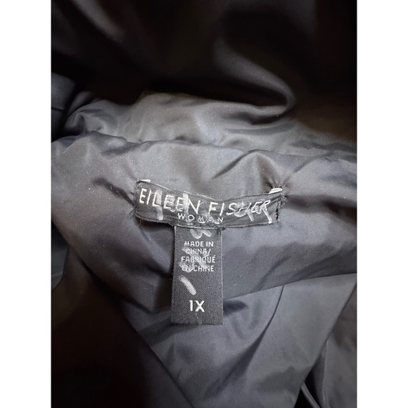 Eileen Fisher Down Puffer Parka Long Coat Women's 1X - Picture 2 of 8